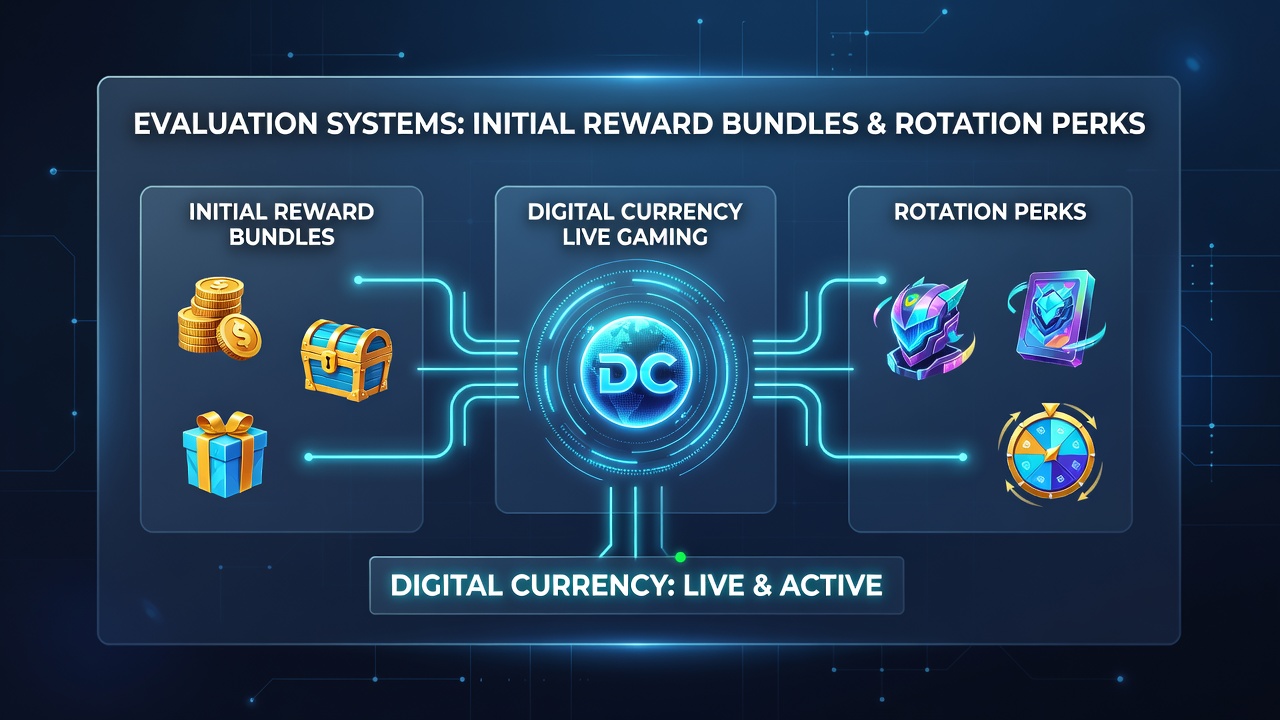 Mid-article view of live crypto gaming interface showing reward bundle alignment metrics and rotation perk dashboards