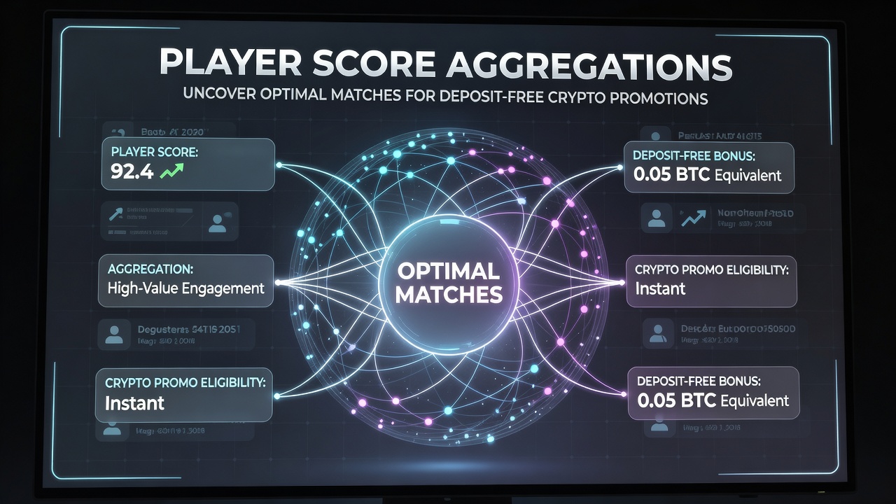 Illustration of data aggregation processes linking player ratings to deposit-free crypto promotions across devices