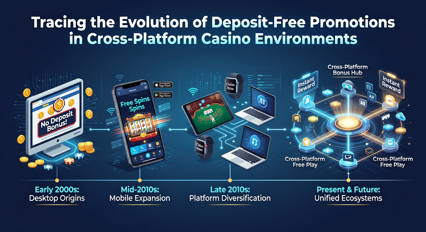 Modern cross-platform casino dashboard displaying synchronized deposit-free promotions on desktop and mobile screens in 2026